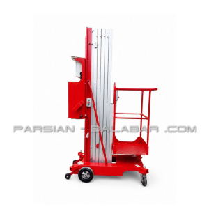بالابر تک ریل با چرخ کارگاهی ارتفاع 11 متر ظرفیت